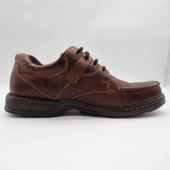 Hush Puppies Randall Oxford Shoes Mens 11 Chestnut Leather Moc Toe H100551 main image 9